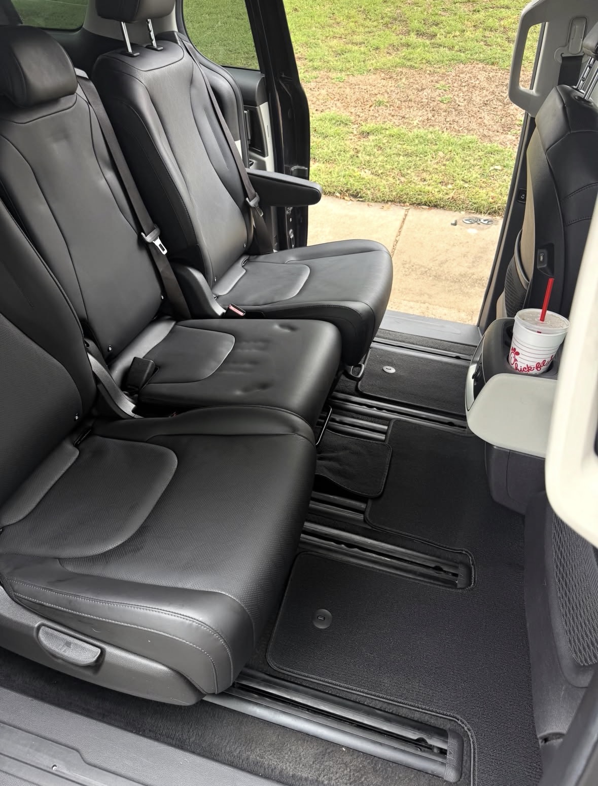 SUV interior detail after
