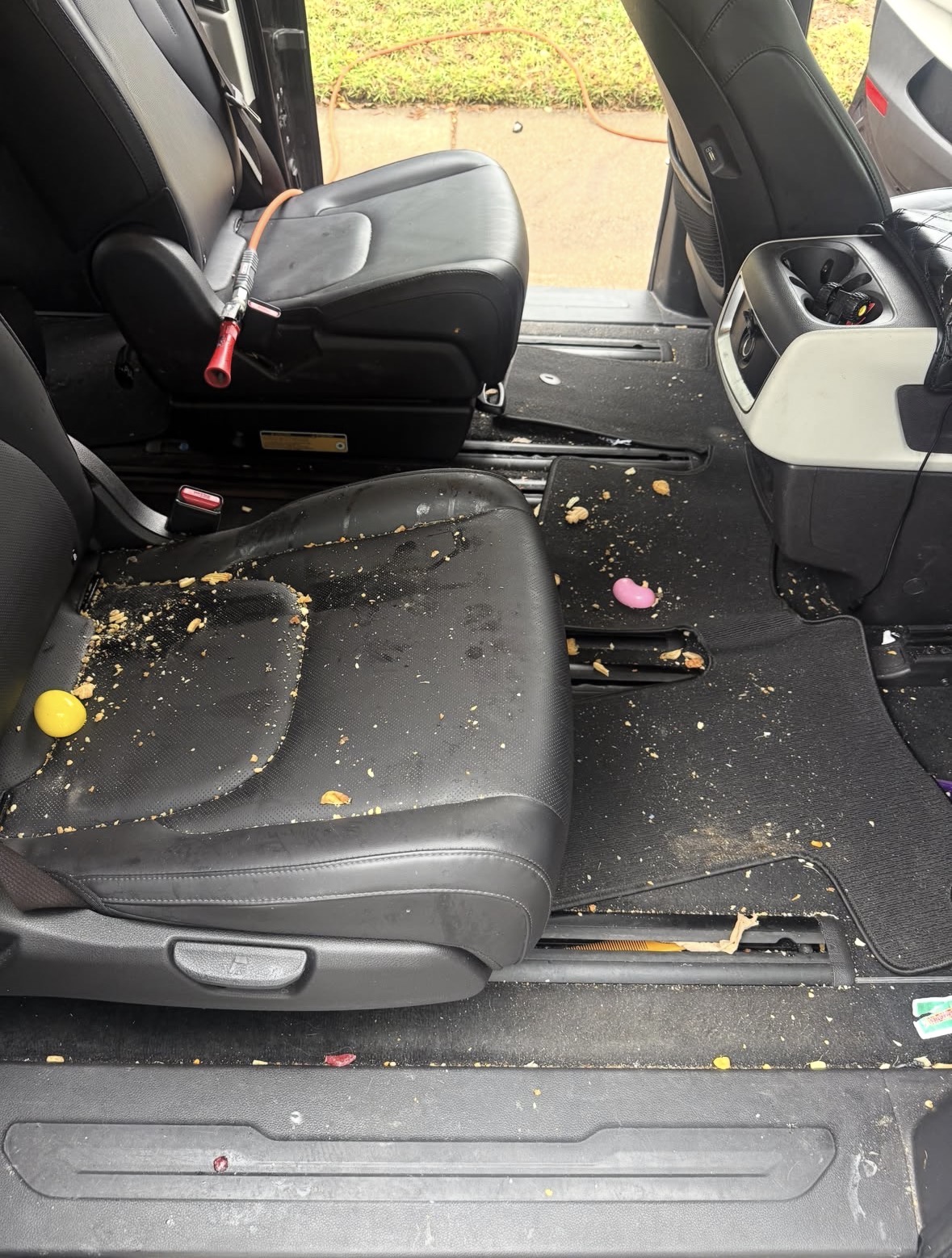 SUV interior detail before